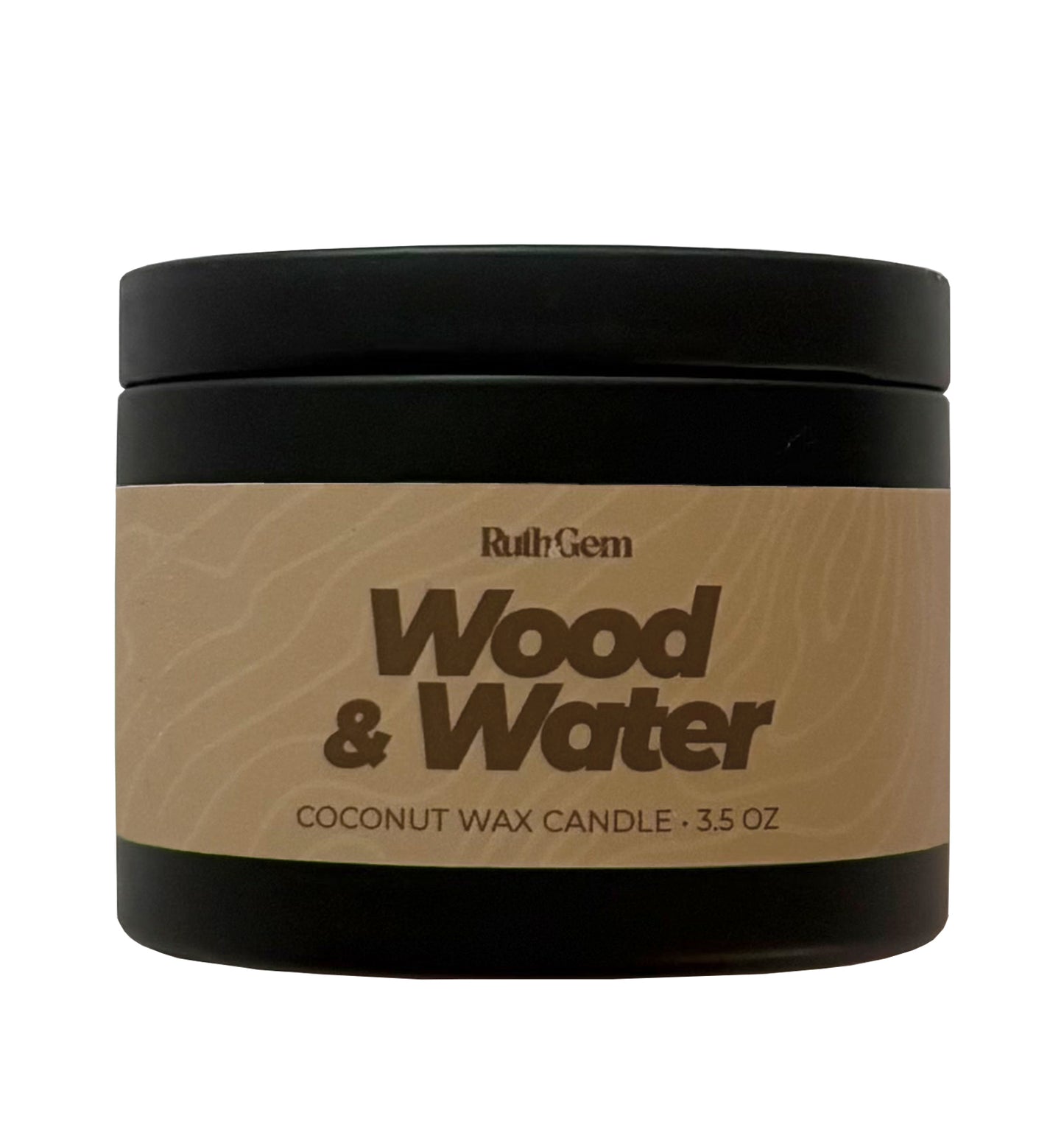 Wood & Water Candle Tin